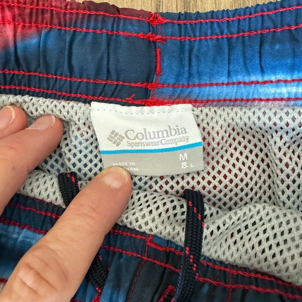Columbia Red, White & Blue Swim Trunks